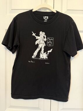 Black Graphic Pokémon Trainer & Pikachu Tee